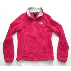 Women's The North Face Fuzzy Full Zip Polyester Pink Jacket Size XS (WJ8)